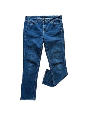 ✨ Calvin Klein Mid-Rise Skinny Jeans Size 14 Dark Wash Stretch Denim